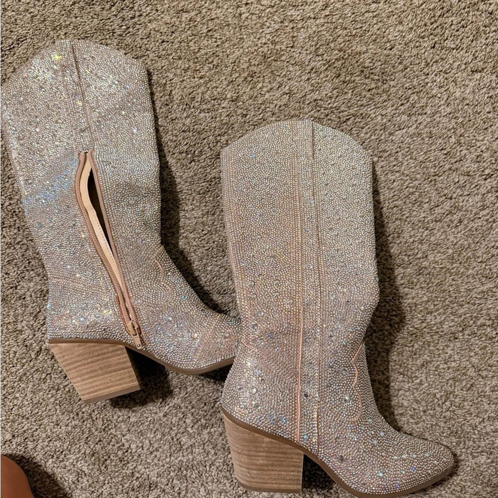 Sparkling Knee-High Boots